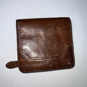 Frye Melissa Bifold Credit Card Wallet dark brown